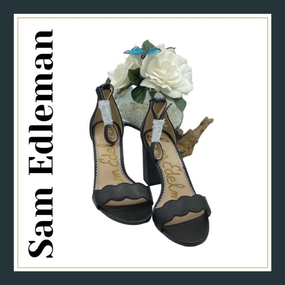 Sam Edelman Shoes - Sam Edelman Odila Black Leather Sandals Size 7.5